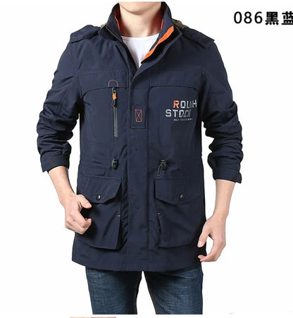 Chaqueta táctica cortavientos para hombre, impermeable, con capucha, para exteriores, deportiva, militar, talla europea, S-5XL, para escalada de campo, ropa fina
