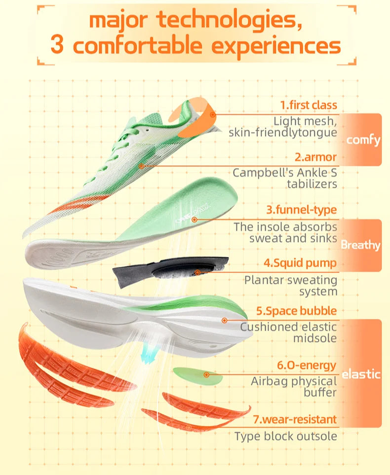 ONEMIX YUE SHUANG Running Shoes for Men Air Cushion Athletic Couple Trainers Sport Runner Shoes Outdoor Women Walking Sneakers