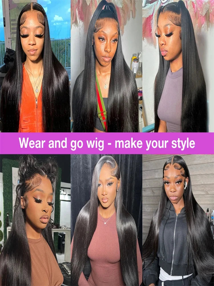 Peruca lace frontal ready to wear cabelo humano liso HD - pronto a usar