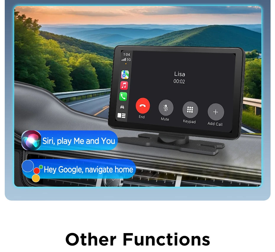 Junsun 9 inch Car DVR 4K Dash Cam Wireless Carplay for Apple Android Auto Dual Lens Video Recorder Dashboard Monitor FM BT AUX