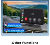 Junsun 9 inch Car DVR 4K Dash Cam Wireless Carplay for Apple Android Auto Dual Lens Video Recorder Dashboard Monitor FM BT AUX