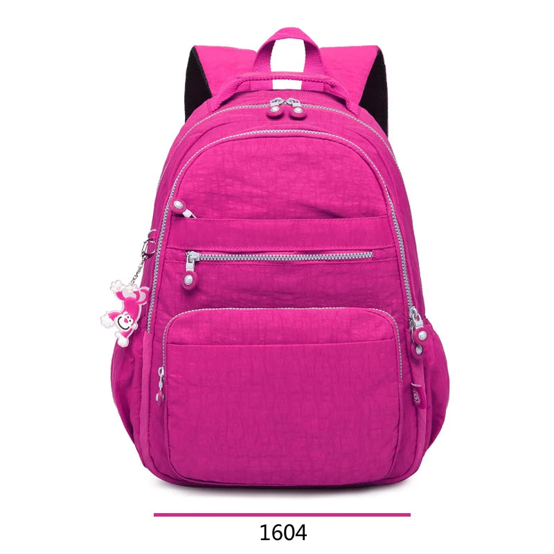Popular Backpack Women Nylon waterproof bookbag Female Travel bagpack Climbing Packbag Multiple pockets Schoolbag Girls tote