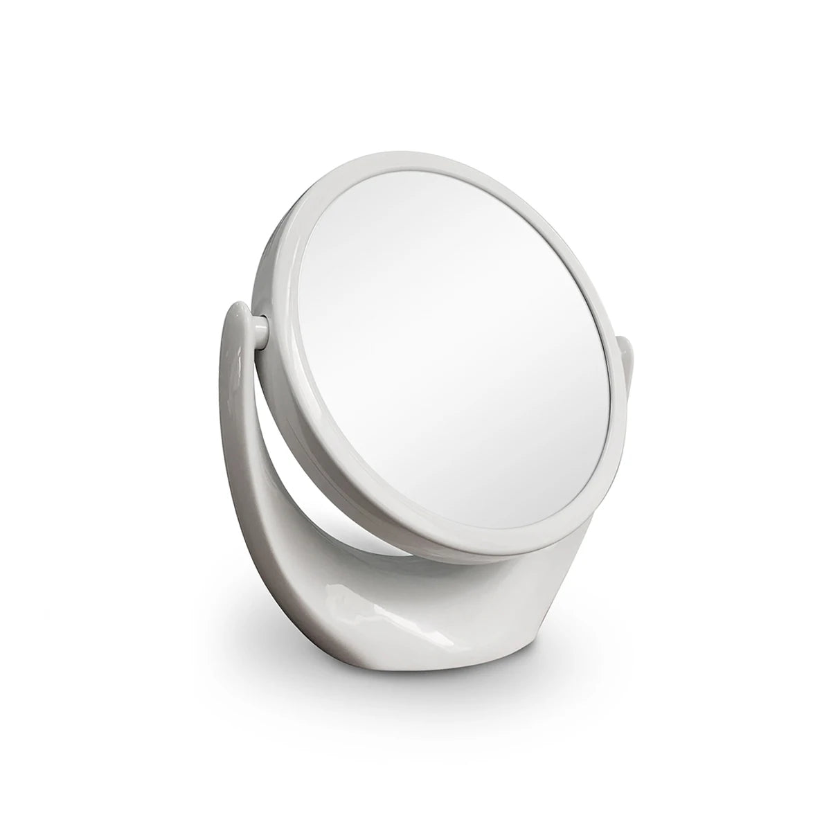 Espejo de maquillaje portátil de viaje de escritorio con soporte, aumento de 1X/5X, espejo cosmético giratorio de doble cara, regalo