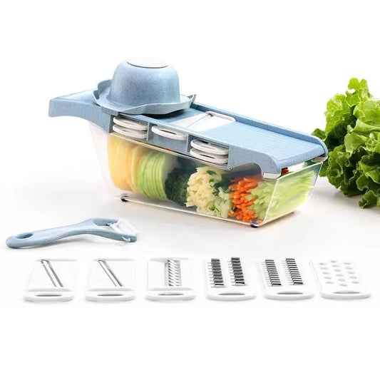 Vegetable Cutter with Steel Blade Slicer Potato Peeler Carrot Cheese Grater Kitchen Accessories