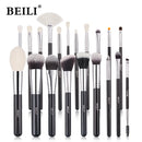 BEILI Black Makeup brushes set Professional Natural goat fiber hair brushes Foundation Powder Contour Eyeshadow make up brushes