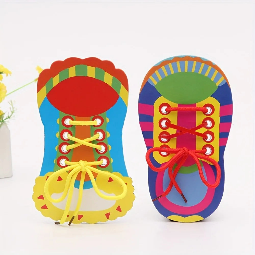 Juguetes educativos tempranos para enhebrar para niños y niñas, para aprender a atarse los cordones, juguete para desarrollar la motricidad fina, educación infantil temprana 