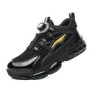 Men Rotating Button Safety Shoes Steel Toe Work Sneakers Indestructible Shoes Puncture-Proof Work Boots Air Cushion Safety Shoes