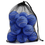 12pcs Tennis Balls with Mesh Carry Bag Practice Ball High Elasticity Pet Dog Playing Balls Outdoor Training Sports Rubber Tennis