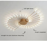 Lámpara de techo LED moderna para sala de estar, comedor, dormitorio, diseño de fuegos artificiales nórdicos, decoración del hogar, iluminación interior