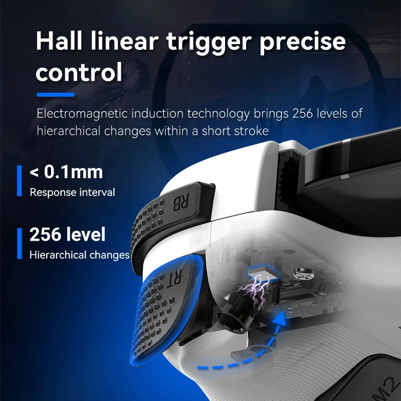 Controlador de juegos telescópico BSP D11 con luz RGB para teléfono móvil, con turbo, giroscopio de 6 ejes y vibración para Android, iOS, PS4, Switch y IP.