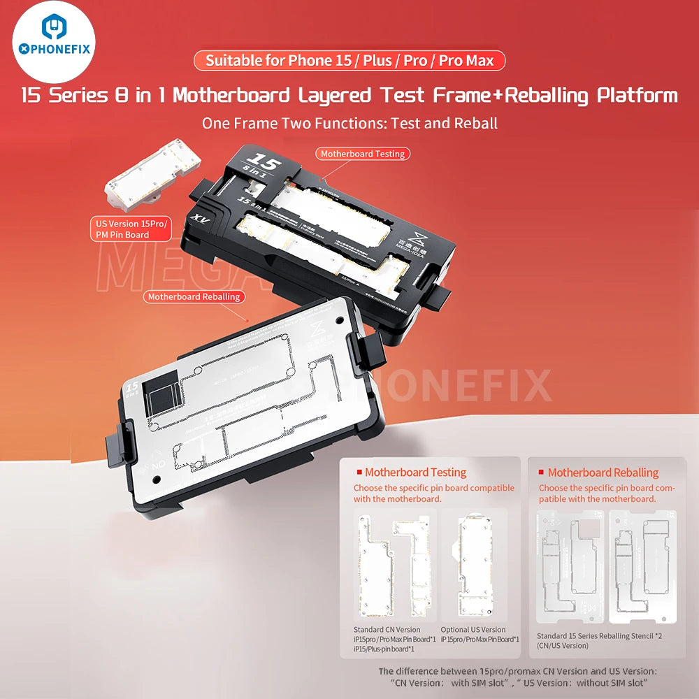 Qianli iSocket Motherboard Test Fixture For iPhone 12 13 Pro Max 14 15 Logic Board Middle Layer Radio Frequency Function Tester