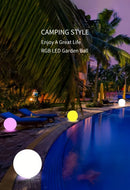RGB Waterproof LED Garden Ball Light Solar Lighting USB Charge Deco Lamp Remote Control 16 Colors for Party Wedding Street Yard