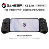 GameSir X5 Lite Mobile Phone Gamepads for iPhone 16 15 Series iPad Mini Android Tablet Controller Hall Effect Joysticks Design