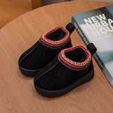 2026 New Fashion Children's Ankle Boots Soft Winter Causal Girls Cotton Shoes Solid Color Kids School Plush Boots Warm Shoes