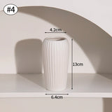 Ceramic Flower Vase Retro Table Decorative Vase Dried Flower Arrangement Pot Home Wedding Gifts Aesthetic Vase Desktop Ornament