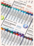 9/144 Colors Acrylic Paint Art Marker Pen DIY Painting Drawing for Card Ceramic Stone Mug Glass Fabric Clothes Art Supplies