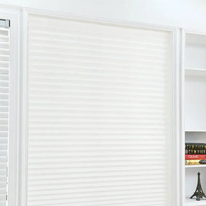 Simple Pleated Window Shades Self-Adhesive Non-Woven Semi-Shading Blinds Curtains Living Room Bedroom Bathroom Home Decorations