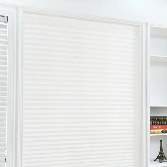 Simple Pleated Window Shades Self-Adhesive Non-Woven Semi-Shading Blinds Curtains Living Room Bedroom Bathroom Home Decorations