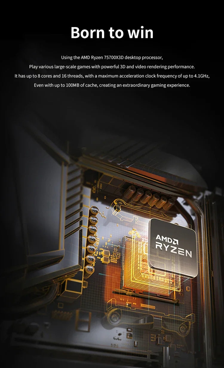 AMD Ryzen 7 5700X3D R7 5700X3D New 4.1 GHz 8-Core 16-Thread CPU 7NM L3=96M 100-000001503 Socket AM4, fan not included