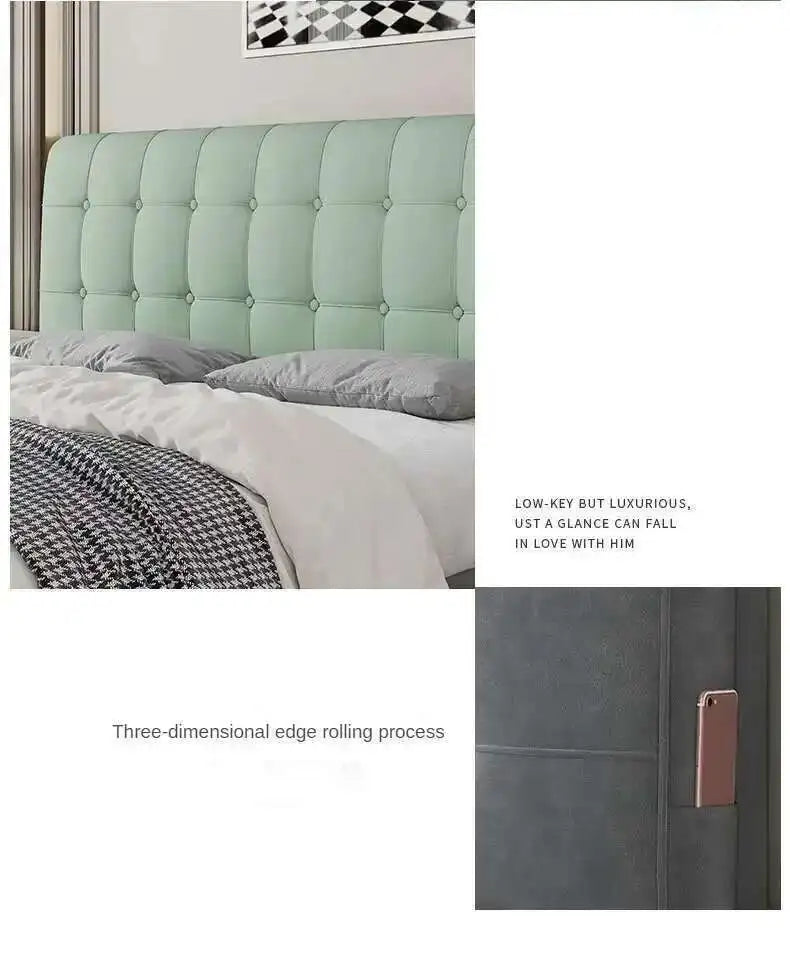 Backrest Soft Bag Bed Headboards for Hotel Headboards American Flannel Cloth Skin-Friendly Light Luxury Household Bed Headboards