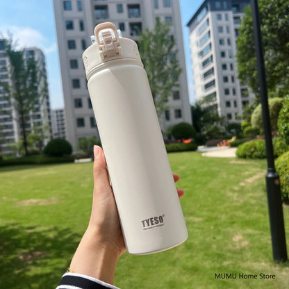 Tyeso 600/750ML Stainless Steel Thermo Bottle Car Thermal Cup Sports Water Bottles Keep Cold and Hot Vacuum Flasks Insulated Cup