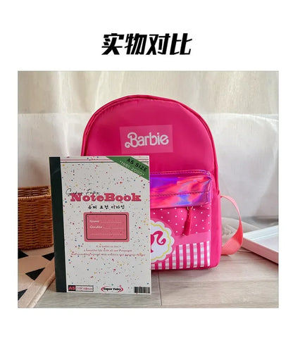 Kawaii Barbie Cartoon Anime Fashion Backpack Girl Barbie Princess Backpack Cute Kindergarten Kids Schoolbag Gift Toys