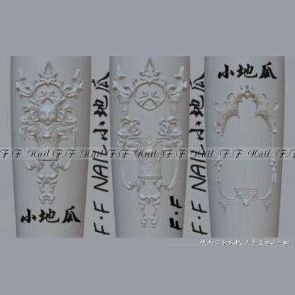 1pc  Snake Flamingo Jellyfish Dragon Dtream 3D Acrylic Mold  Nail Art DIY  Silicone  Nail Art Templates Nails Mold