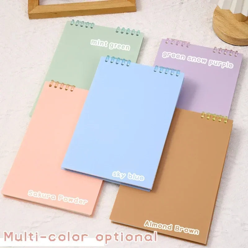 Cuaderno A5 de 60 hojas gruesas con encuadernación en espiral, hojas sueltas con líneas, para estudiantes, escuela, oficina, papelería.