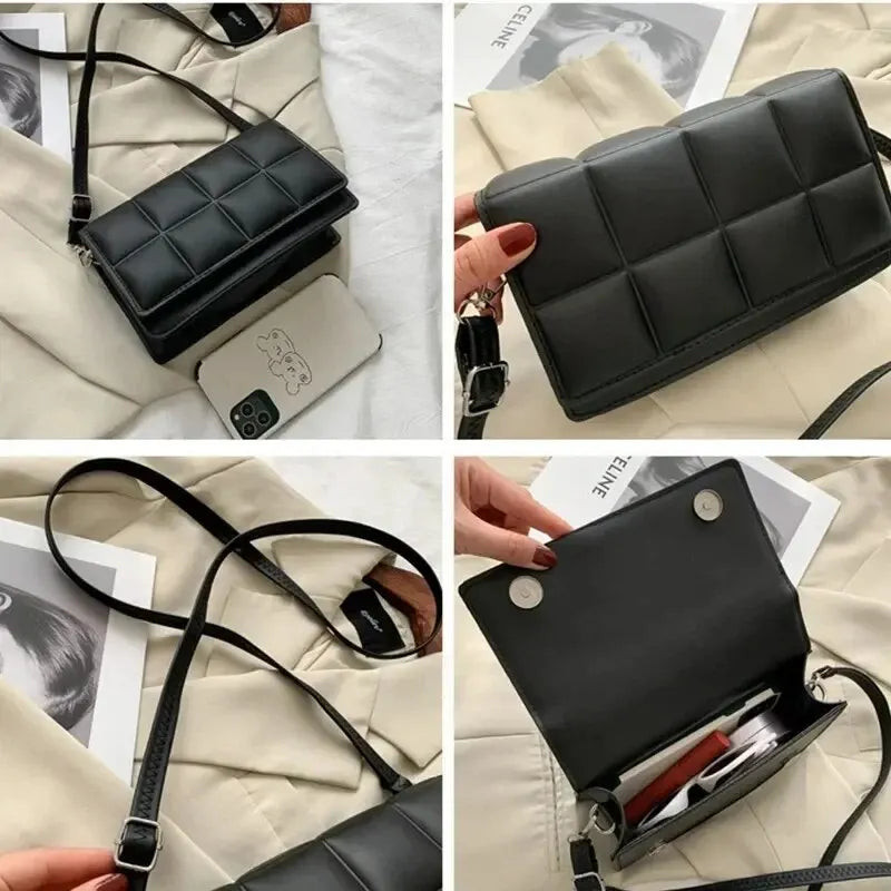 Fashion Brand Designer Women's Shoulder Bag Small PU Leather Female Crossbody Bag Trendy Classic Handle Handbag Women
