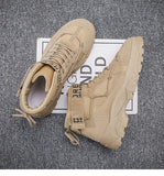 Men's Boots Tactical Combat Boots for Men Outdoor Hiking Winter Shoes Lightweight Non-Slip Men's Desert Ankle Boots Bota