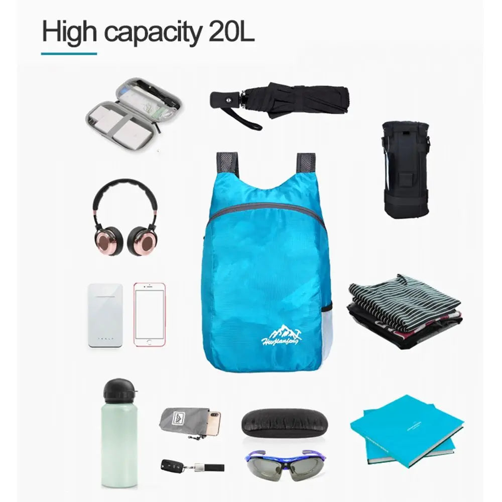 Outdoor Ultralight Nano Waterproof Lightweight Packable Backpack Folding Handy Bag Men Women Daypacks Travel Daypack