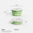 Collapsible Food Storage Containers Silicone Lunch Box with Lid Food Bowls Kitchen Stackable Lunch Box for Pantry Freezer Safe
