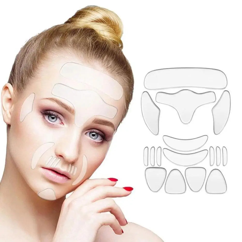 16/18PCS Silicone Anti-wrinkle Patch Skin Care Sticker Pad Suit Firming Wrinkle-removing Anti-wrinkle Beauty Patch For Chest