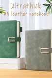 Vintage A5 leather notebook with personalized soft cover - perfect for business meetings and college life