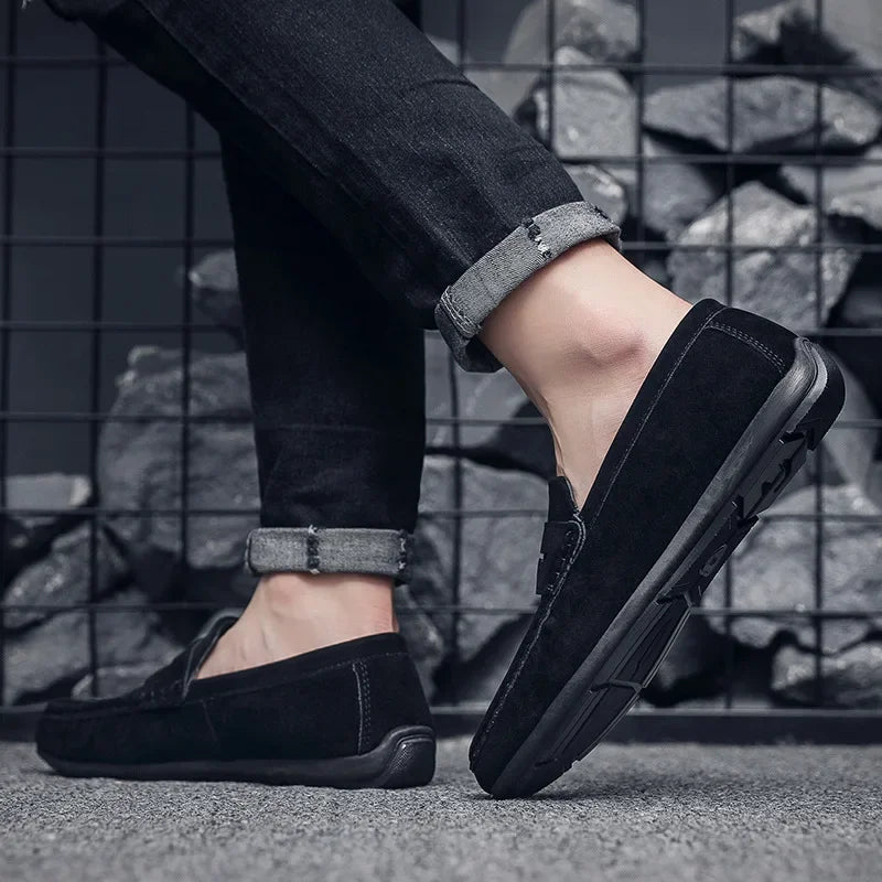 New Men's Loafers, Lightweight and Breathable Casual Shoes, Men's Flat Driving Shoes, Soft Sole Slip-on Business Shoes, Moccasins