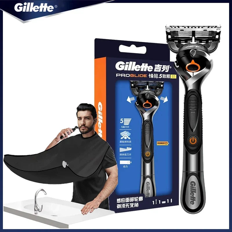 Gillette Fusion ProGlide Power Razor Shaver 5 Layer Blades Male Face Beard Hair Trimmer Men\'s Razor Machine Original