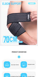 AOLIKES 1PC 40-180CM Elastic Bandage Compression Knee Support Sports Strap Knee Protector Bands Ankle Leg Elbow Wrist Calf Brace