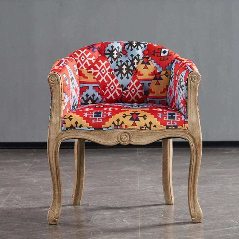 European Hotel Dining Chair, Leisure Sofa Chair, Solid Wood Antique Dining Chair, Living Room Leisure Sofa,Support Customization