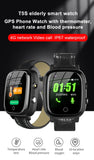 Smart Watch for Elderly Fall Detection GPS Positioning 4G SIM Card SOS Phone Call Heart Rate T
