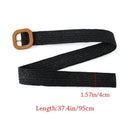 Bohemian Braided Belts for Women Summer Patchwork Straw Woven Belt Wide Waistband Fashion Female Square Buckle Waist Belt