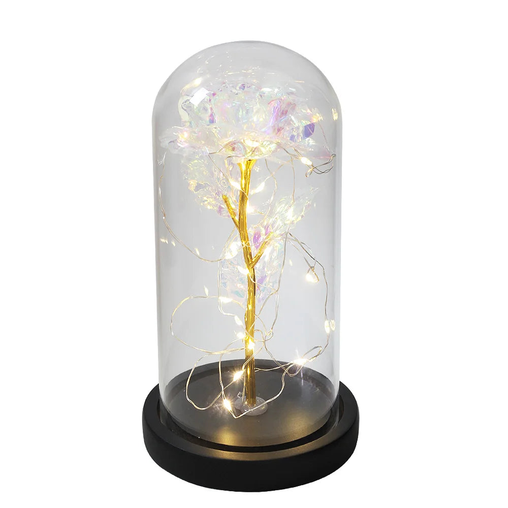 Envío directo de flores artificiales Galaxy Rose, La Bella y la Bestia, decoración de boda, regalo creativo para el Día de San Valentín, regalo para la madre.