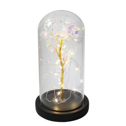 Envío directo de flores artificiales Galaxy Rose, La Bella y la Bestia, decoración de boda, regalo creativo para el Día de San Valentín, regalo para la madre.