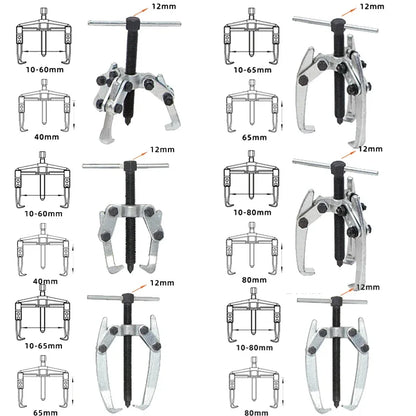 Extractor de engranajes automotriz de 2 y 3 mordazas, herramienta para extraer la cadena del limpiaparabrisas, extractor de volante de 10 a 80 mm, herramientas mecánicas para reparación de automóviles.