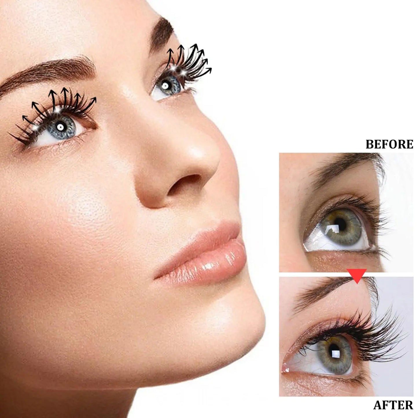 Castor Oil Eyelash Growth Serum Eyelash Enhancer Lengthening Fuller Thicker Lashes Treatment Eyebrow Growth Nourishing 10ml
