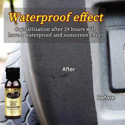 Car Plastic Restorer Ceramic Coating 2-3 Years Long-Lasting Protect Repair Whitening Black Shine Plastic Trim &amp; Rubber Care