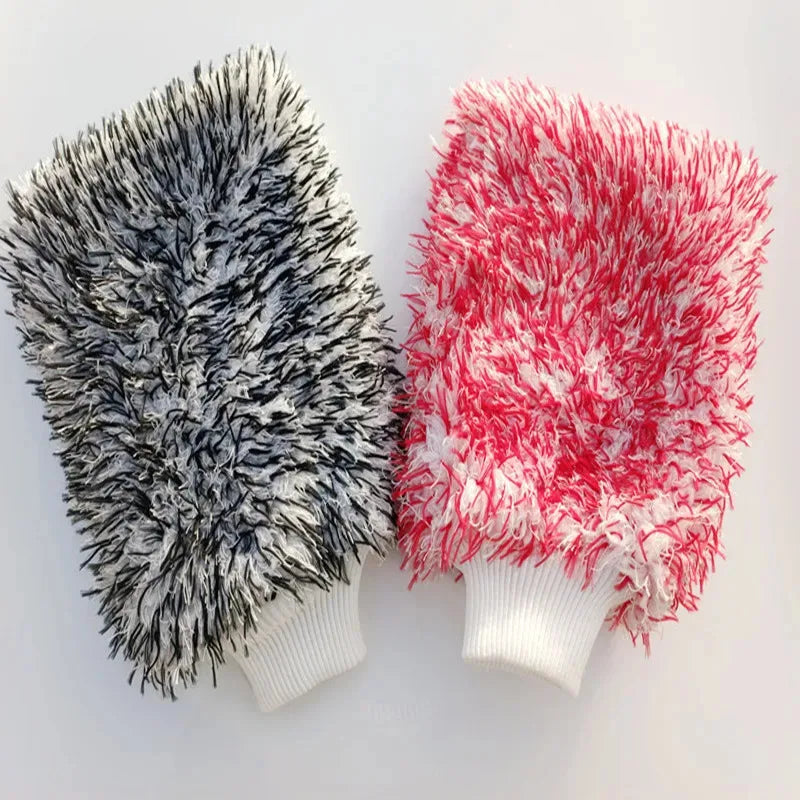 Guantes de limpieza de coche de microfibra suave de alta densidad, sin rayones, accesorios para vehículos 