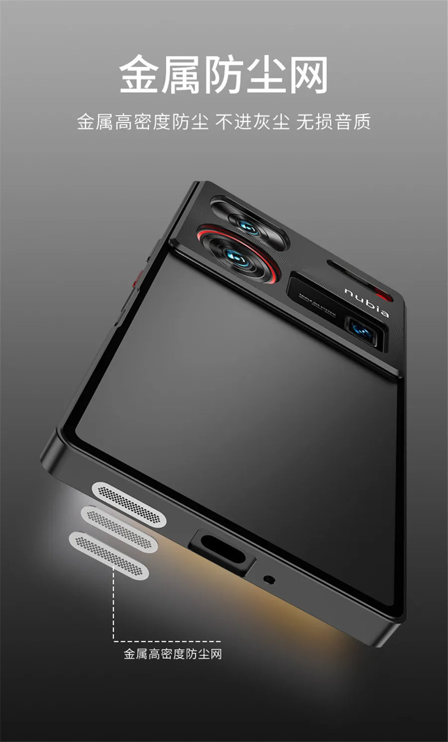 Funda con marco de metal magnético para Nubia Z60 Ultra, carcasa trasera de acrílico y metal, a prueba de golpes, ultrafina, para Nubia Z60 Ultra