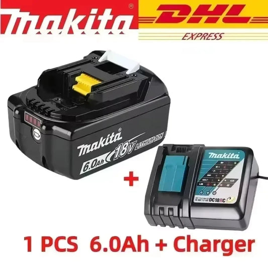 Makita-100% Original Rechargeable Power Tool Battery 5.0Ah 18V BL1830 BL1850 BL1840 BL1860 BL1815, Replaceable LED Lithium-ion