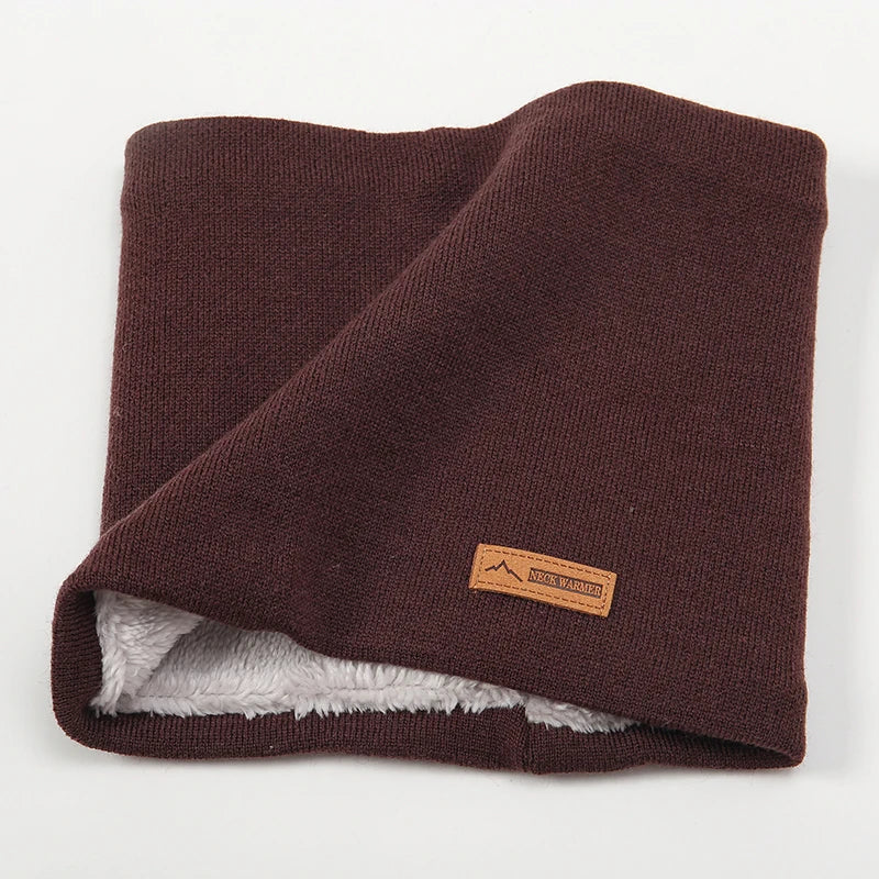 Bufanda cálida de invierno 2023 para mujer, de punto, con anillos de felpa, lisa, para hombre y mujer.