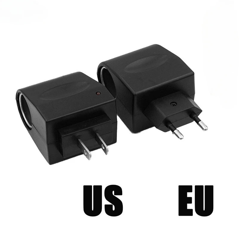 Adaptador de isqueiro do carro ac 220v para dc 12v ue eua plug conversor tomada de parede adaptador conversor automático acessório do carro
